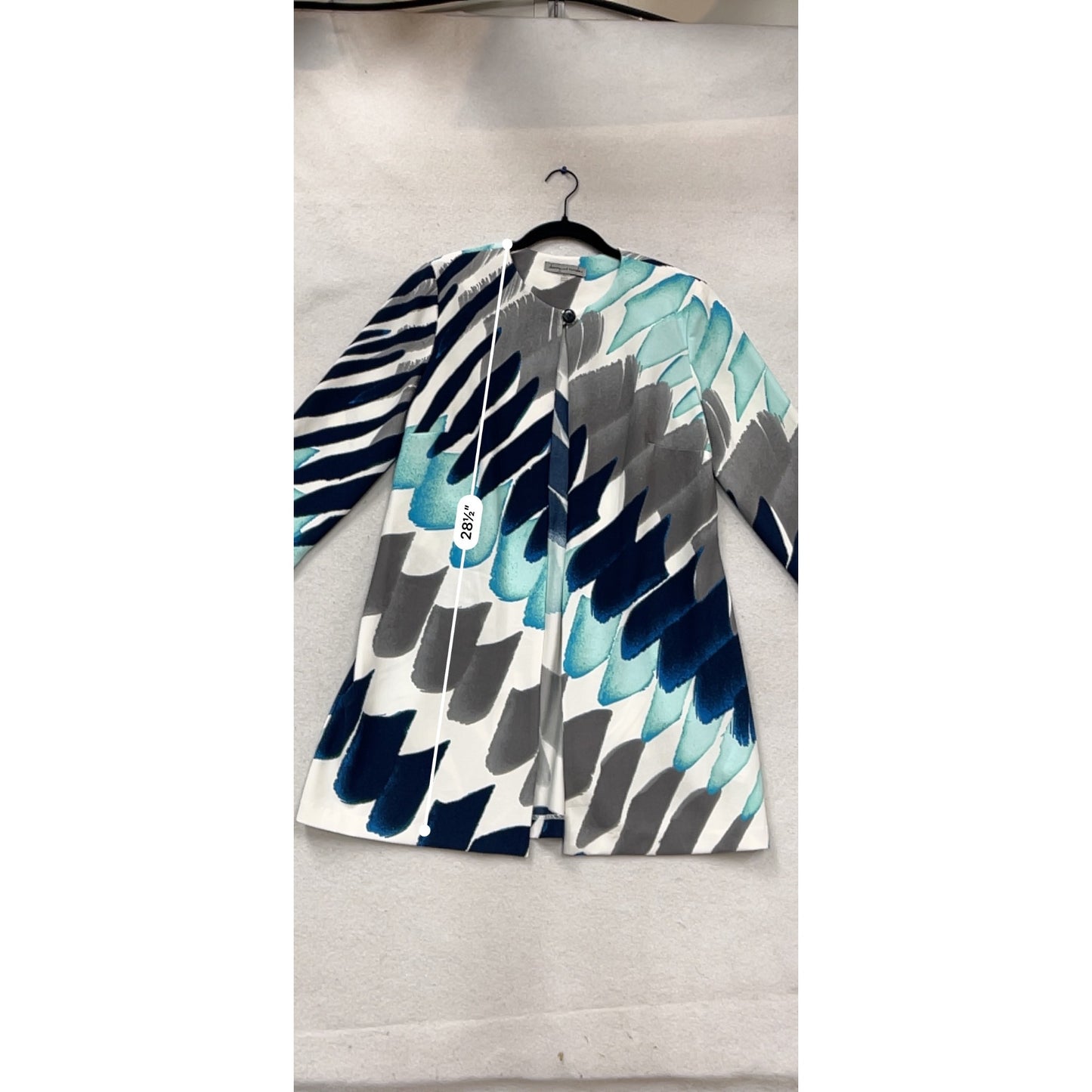 Danny & Nicole Printed Open Front Jacket Size 12 #965A