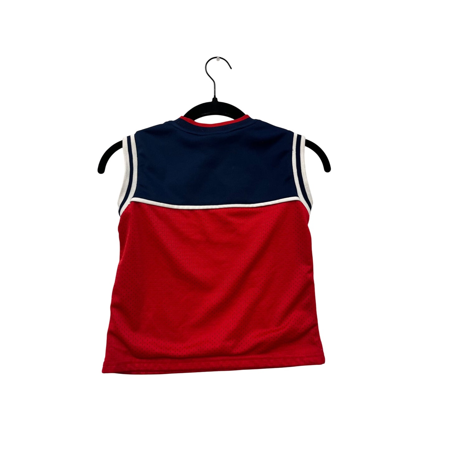 Vintage 90s Kids Sleeveless Red & Navy Jersey Size 4T #6711