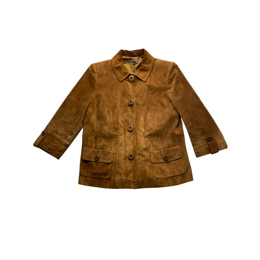Amber Sun Womens M Brown Leather Jacket #7015