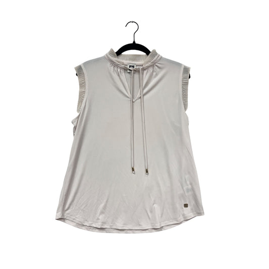 Anne Klein Womens Sleeveless Ivory Top Size S #277A