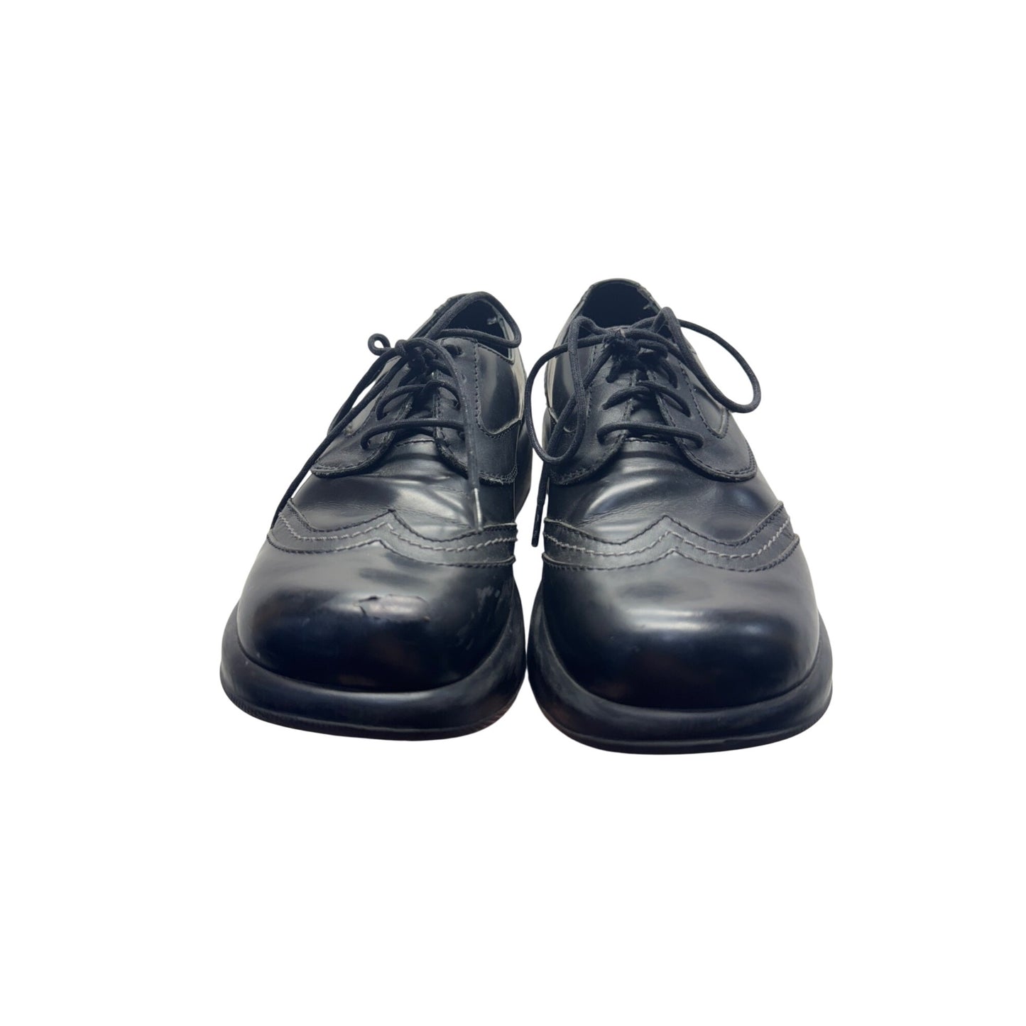 Dansko Black Oxford Leather Wingtip Shoes Sz 38 EU Comfortable Sole 348B