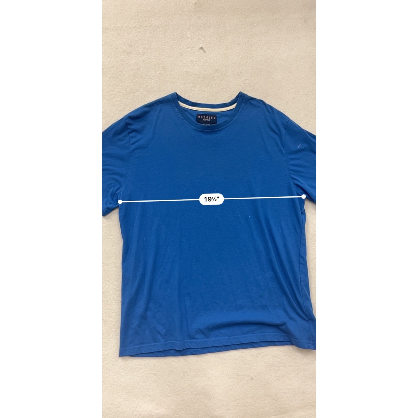 Varsity Sleepwear Blue Crewneck T-Shirt L #8712