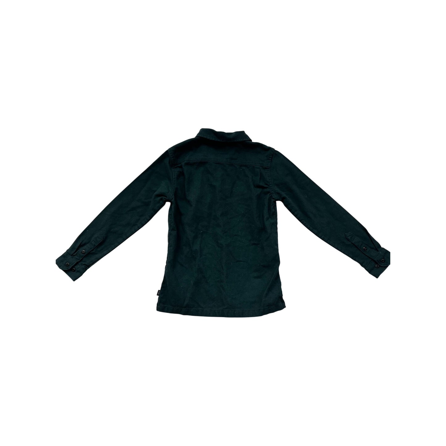 Vans Medium Button-Up Green Long Sleeve Shirt #8757