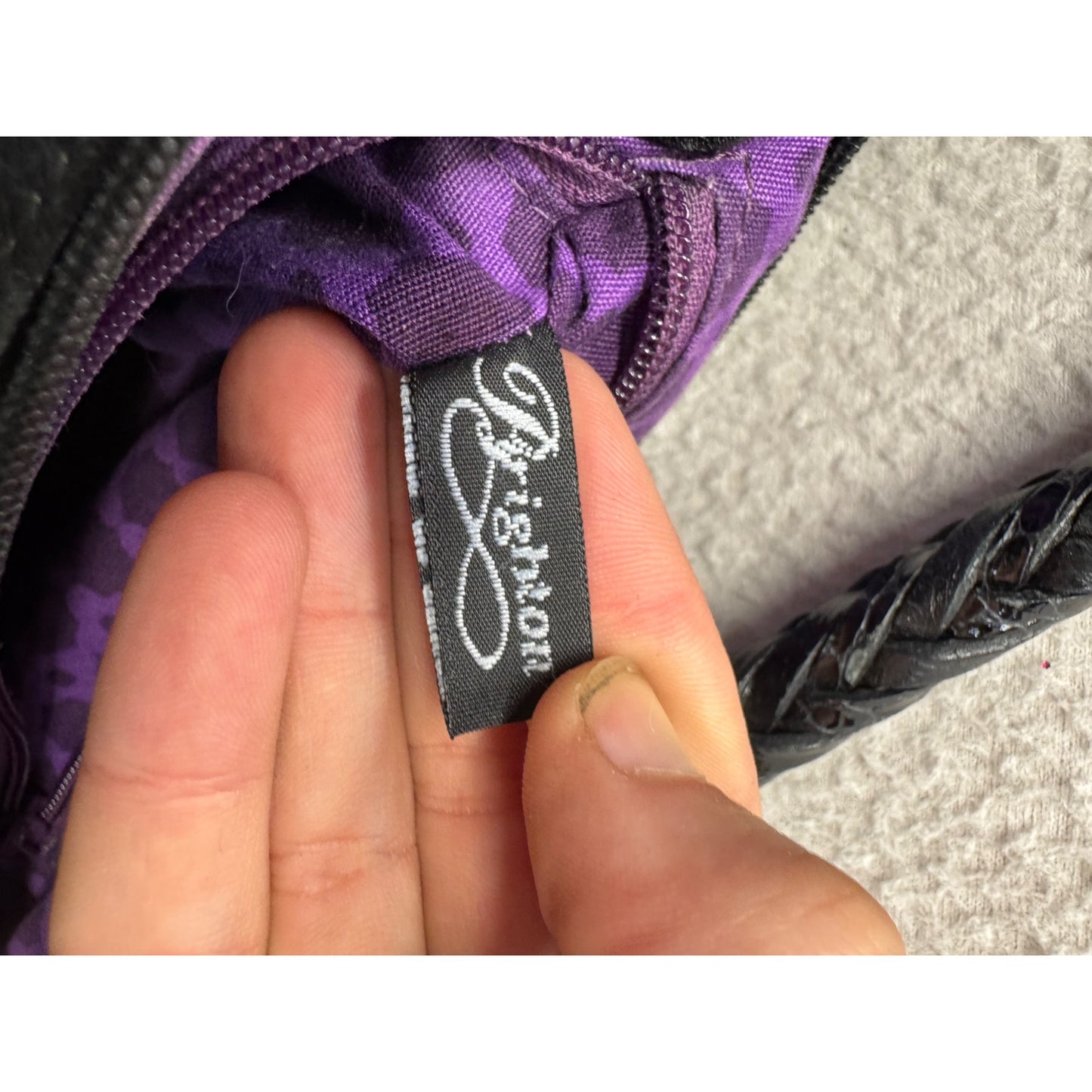 Brighton Black Pebbled Leather Shoulder Bag With Braided Strap Heart Charm #9516