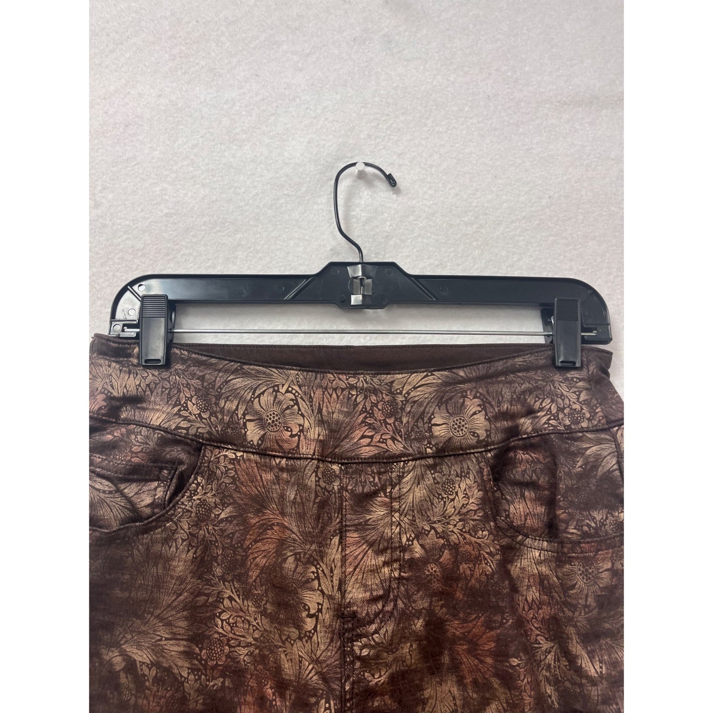 Ethyl Brown Floral Print Trousers Size 4 #8455