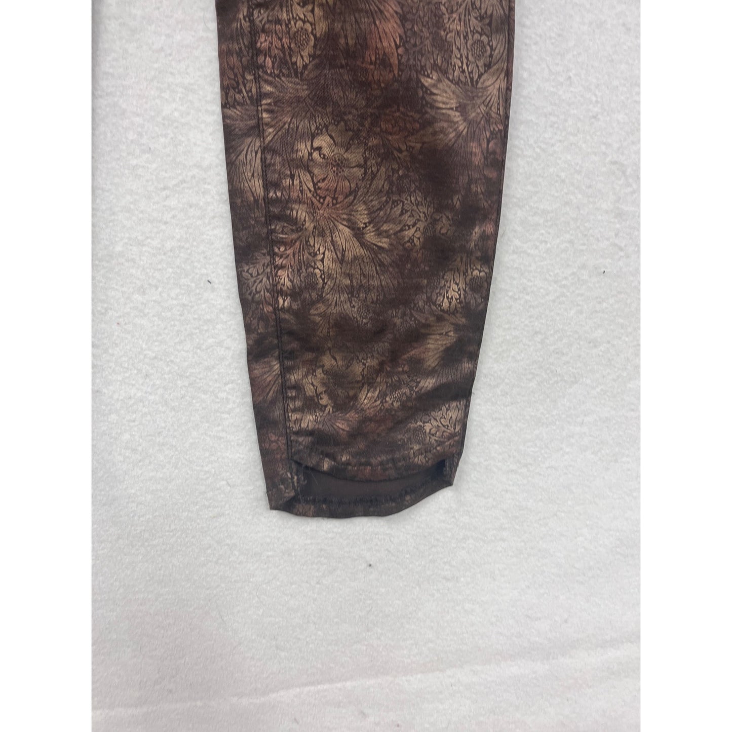 Ethyl Brown Floral Print Trousers Size 4 #8455