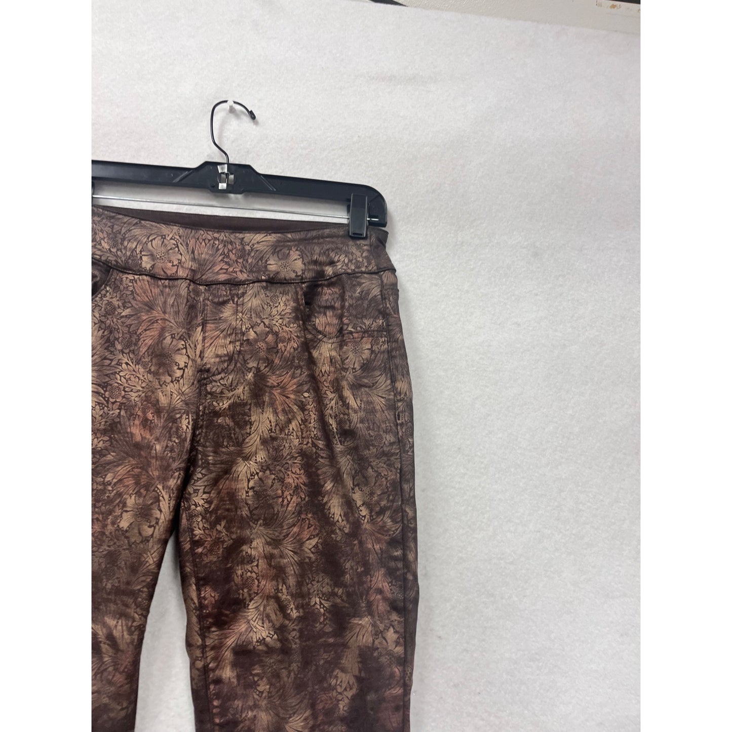 Ethyl Brown Floral Print Trousers Size 4 #8455