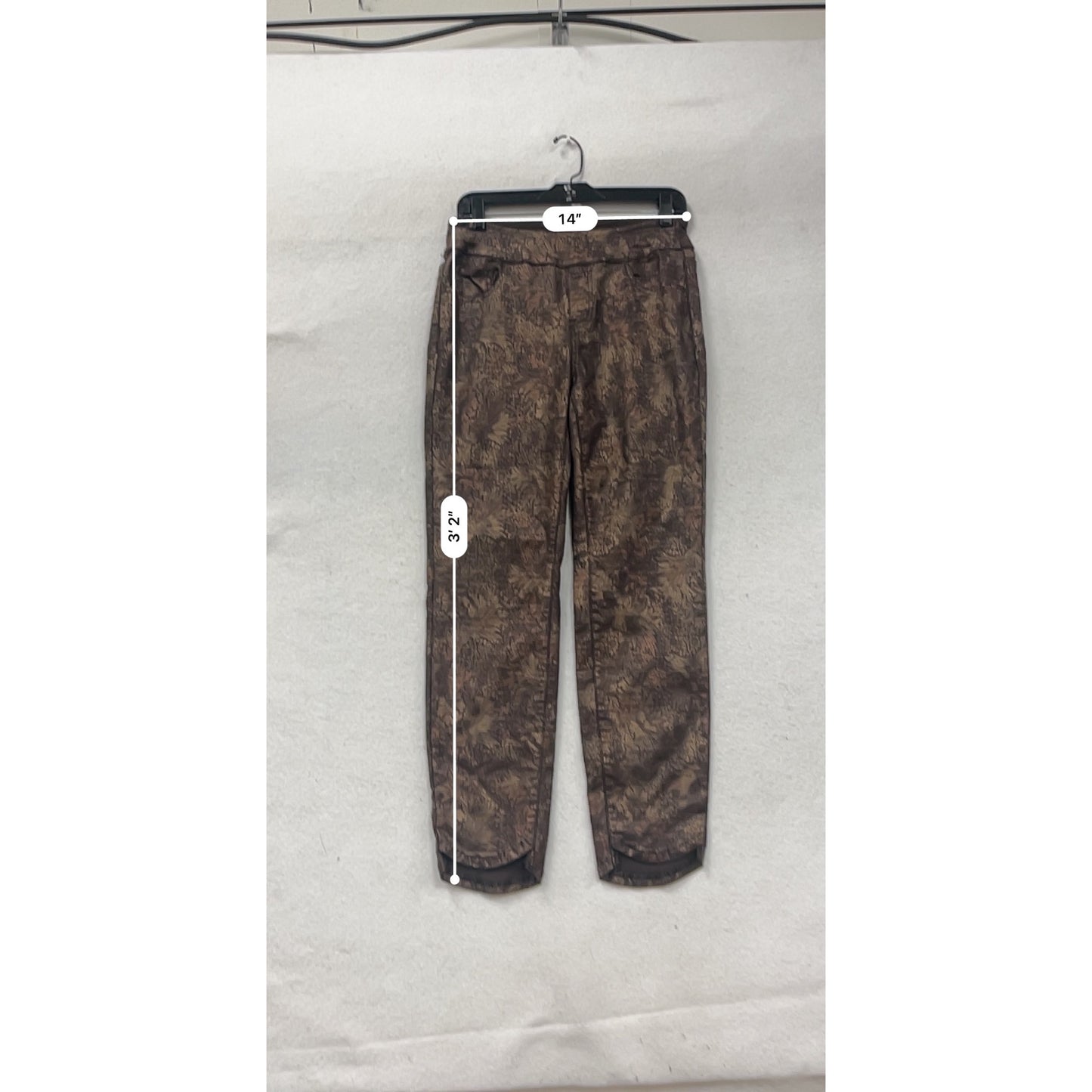 Ethyl Brown Floral Print Trousers Size 4 #8455