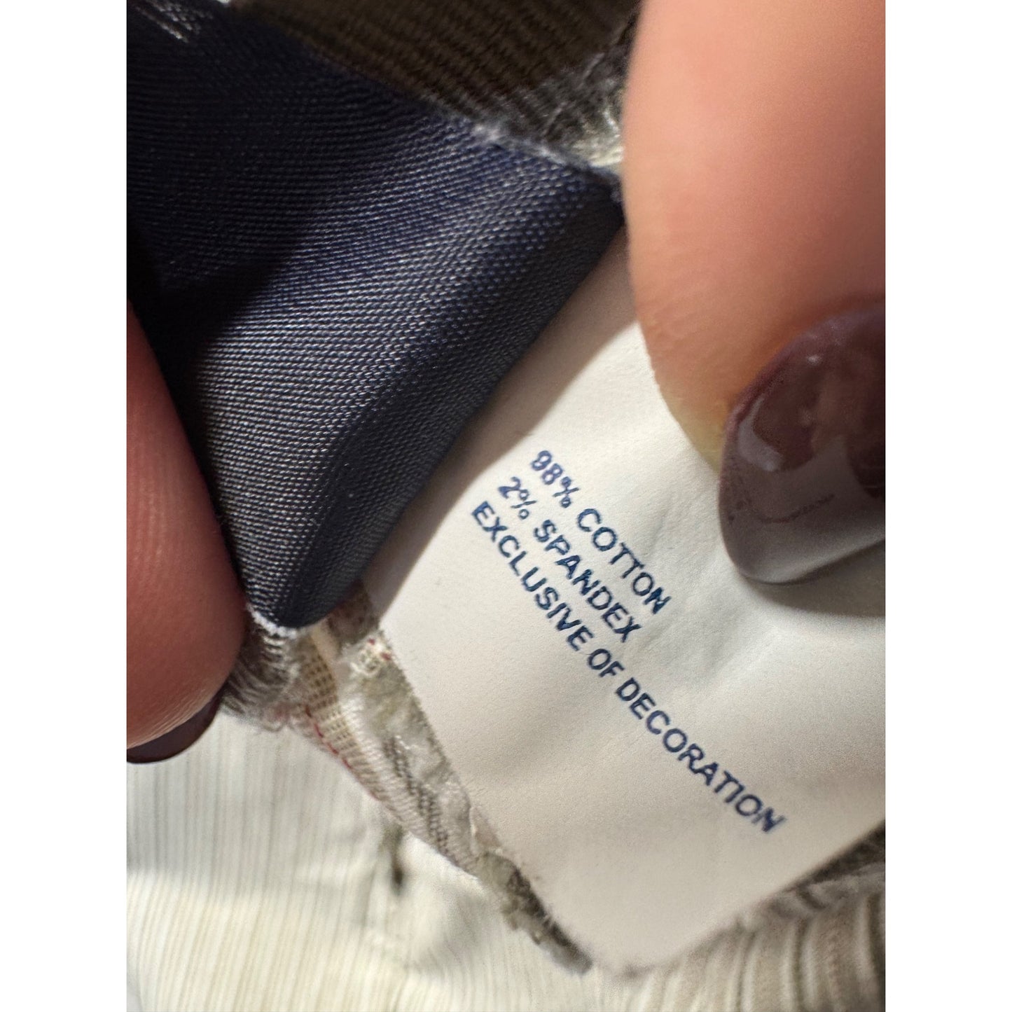 Gap Striped Cotton-Blend Cropped Pants Size 12 247B
