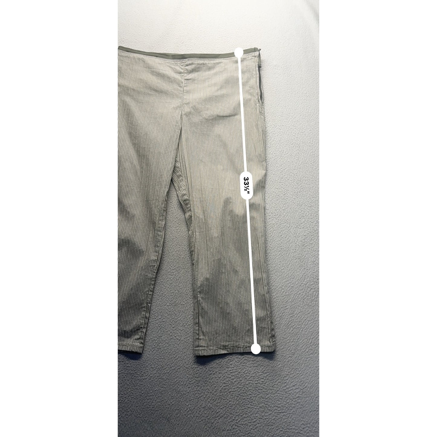 Gap Striped Cotton-Blend Cropped Pants Size 12 247B