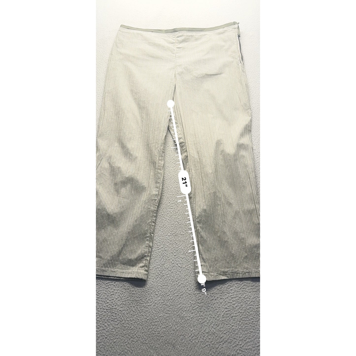 Gap Striped Cotton-Blend Cropped Pants Size 12 247B