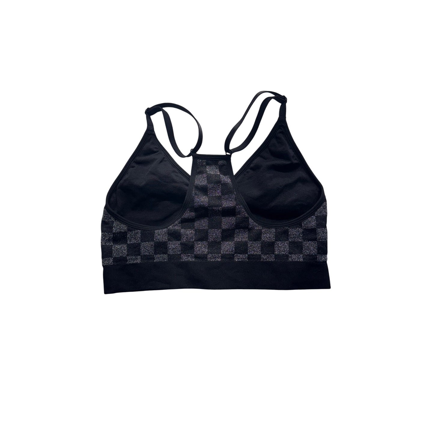 Pink Active Seamless Checkered Sports Bra M #9054