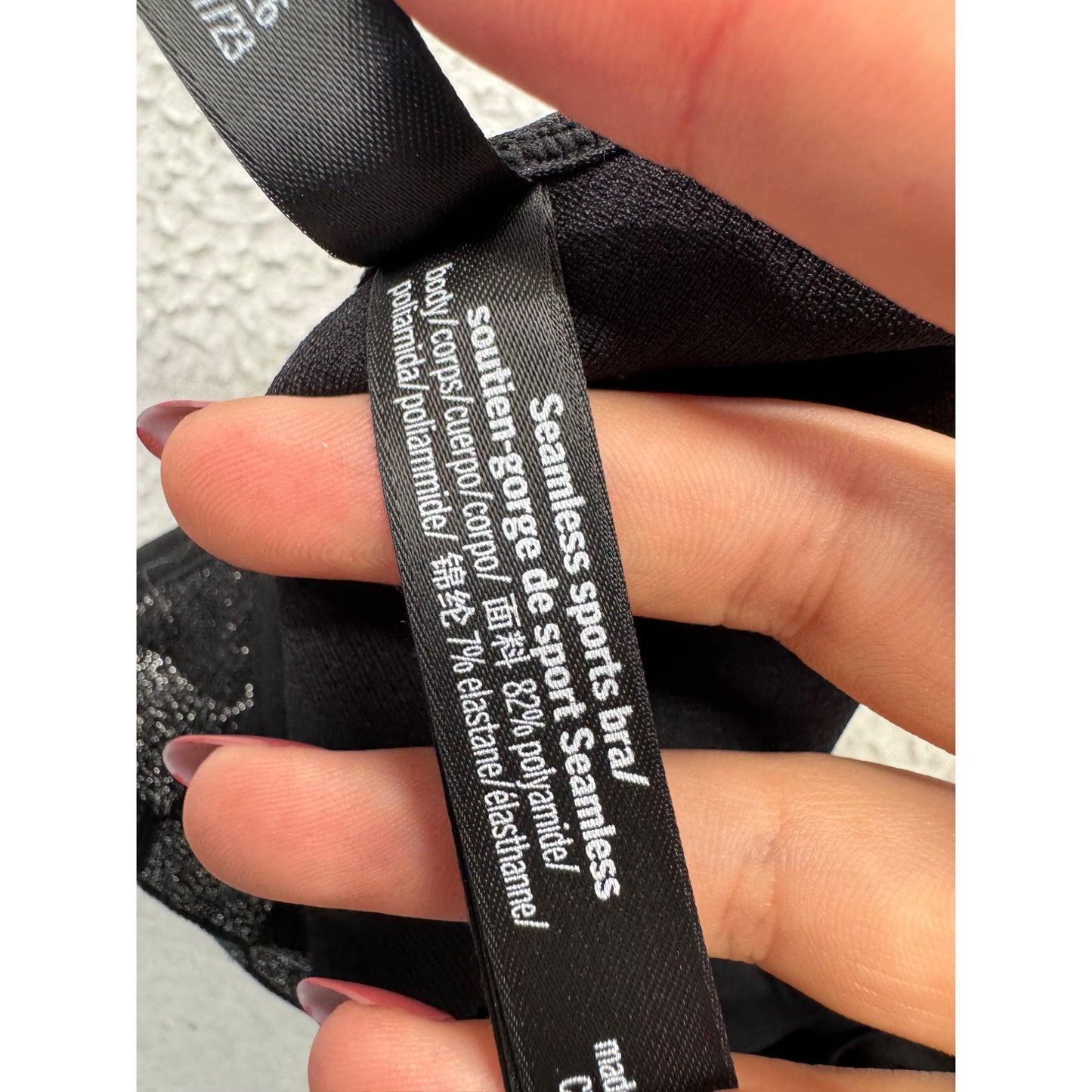 Pink Active Seamless Checkered Sports Bra M #9054