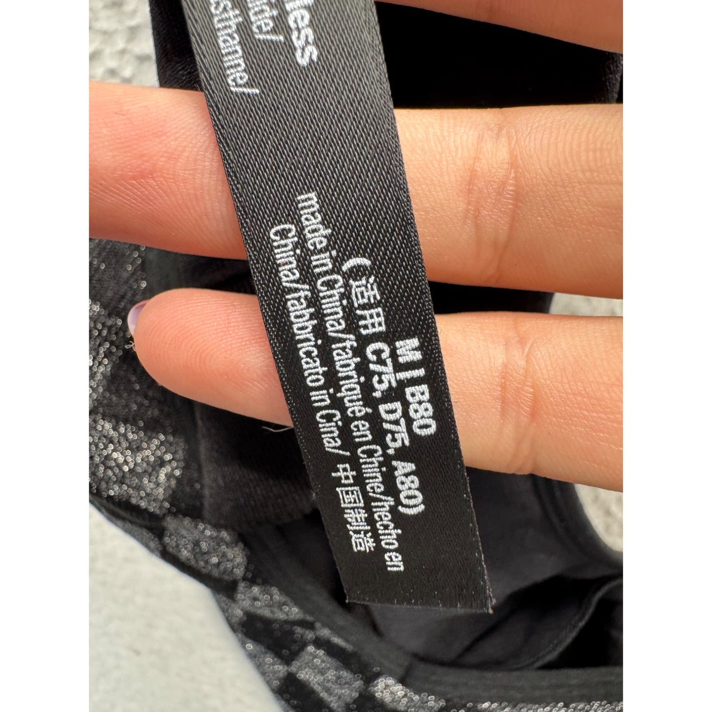 Pink Active Seamless Checkered Sports Bra M #9054