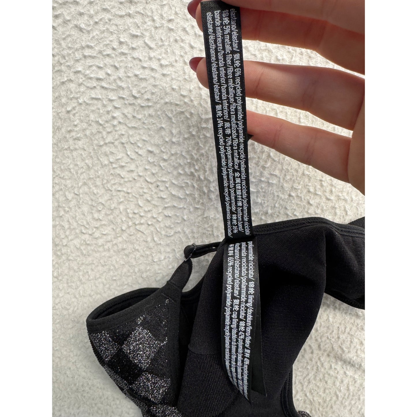 Pink Active Seamless Checkered Sports Bra M #9054