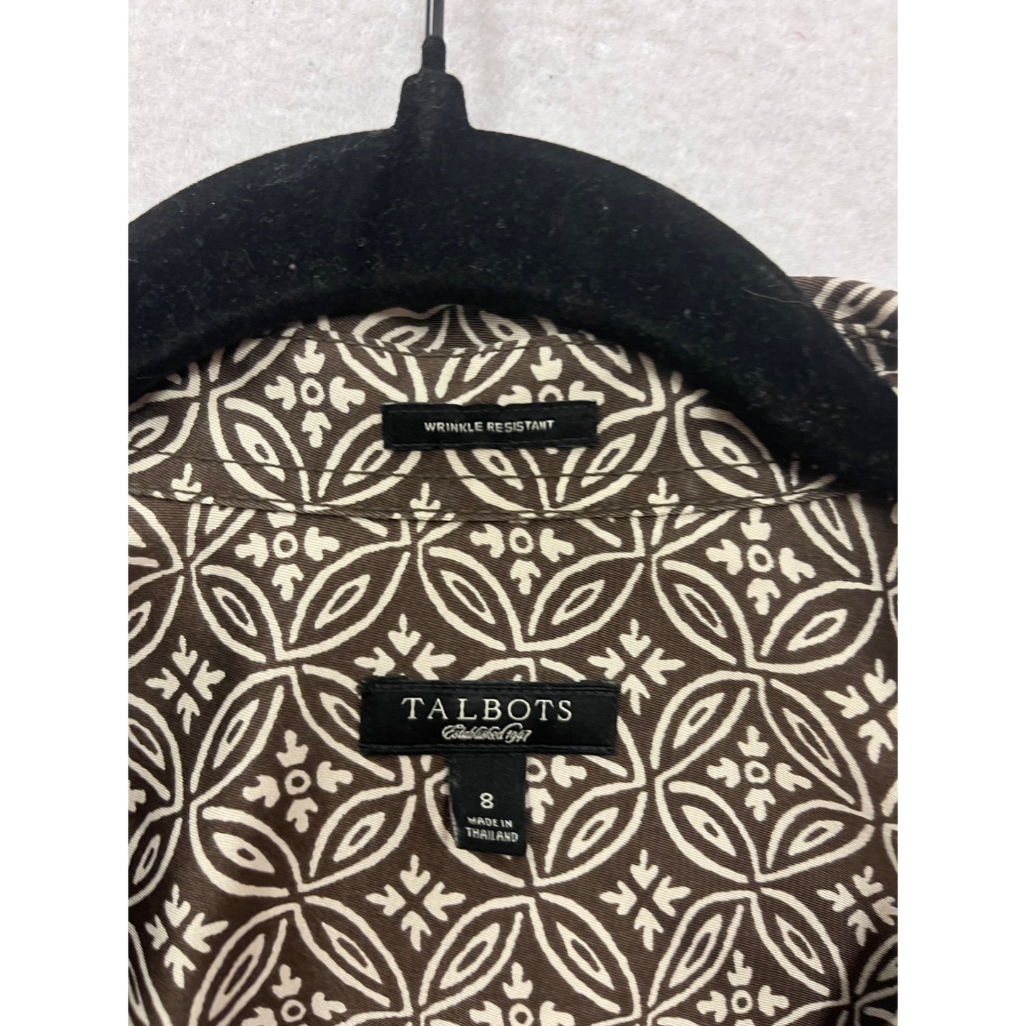 Talbots Wrinkle-Resistant Cotton Shirt Size 8 #193A