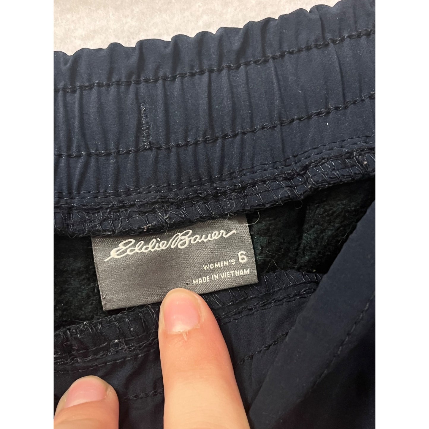 Eddie Bauer 6 Navy Blue Athletic Fleece Lined Joggers #7457