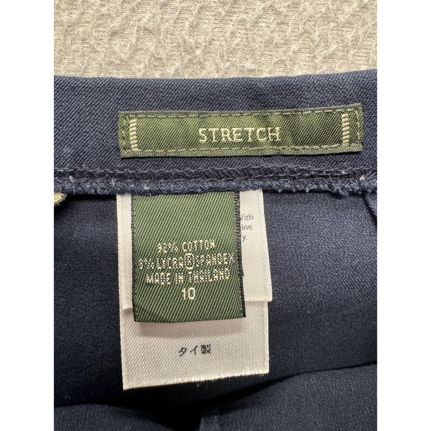 Eddie Bauer Navy Stretch Cotton Blend Pants Size 10 #176B