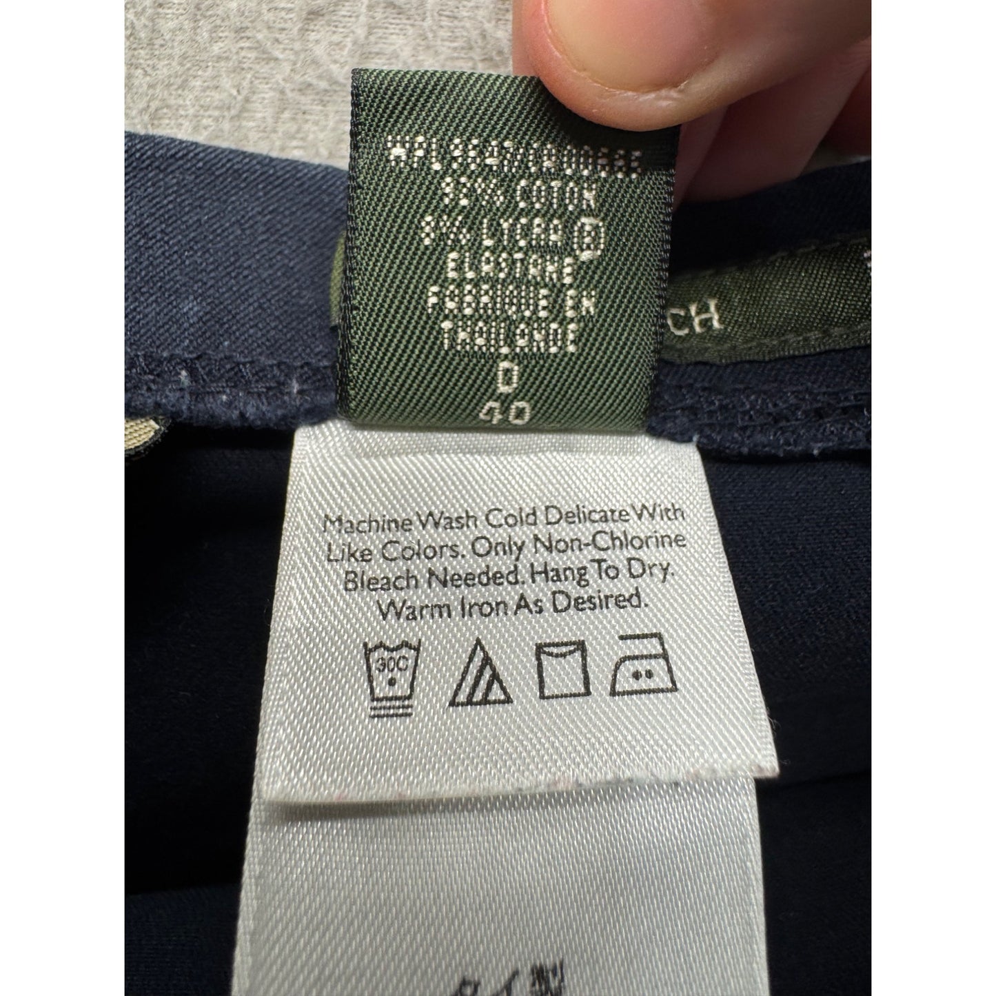 Eddie Bauer Navy Stretch Cotton Blend Pants Size 10 #176B