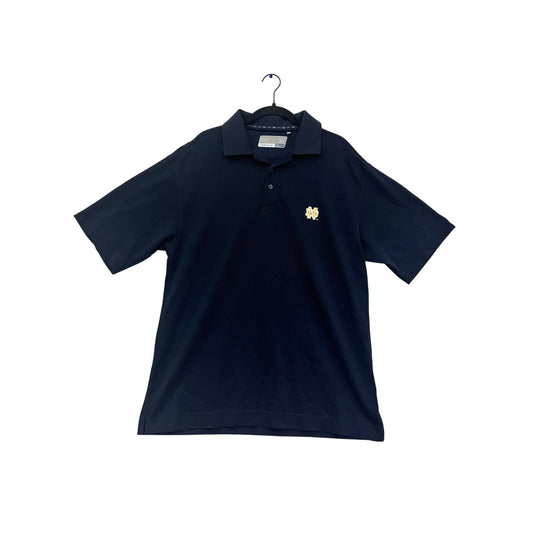 Cutter & Buck Notre Dame Navy Polo Shirt L #877A