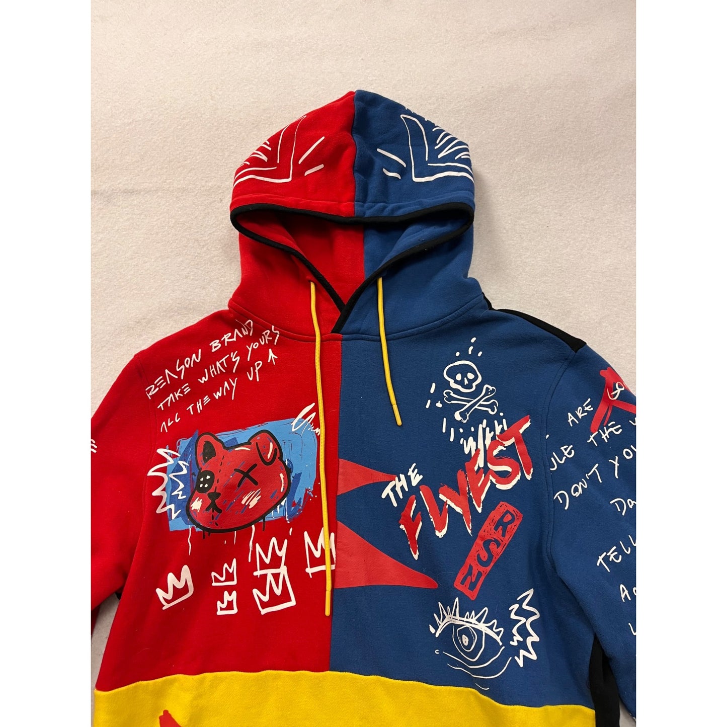 Colorblock Hoodie With Graphic Print By Reason #8926