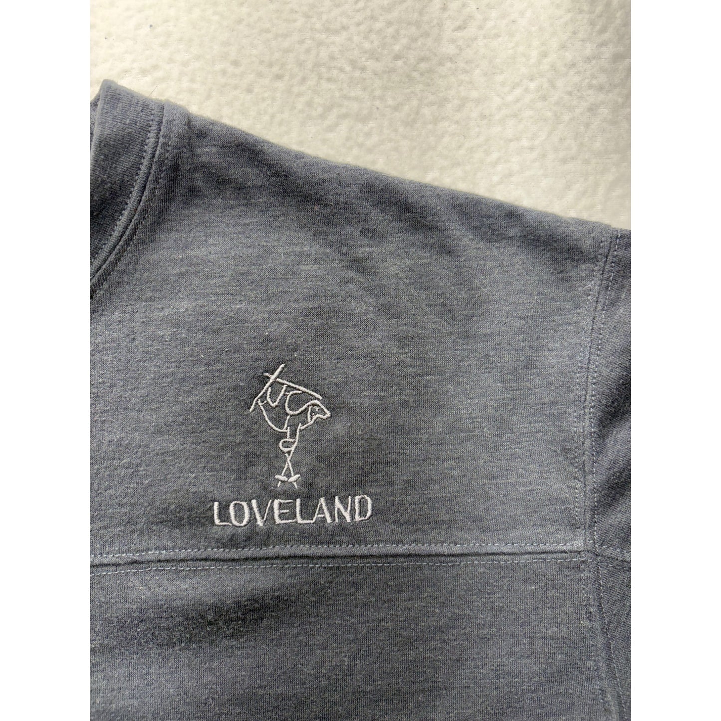 Loveland Embroidered Gray Long Sleeve Shirt Mens XL #7484