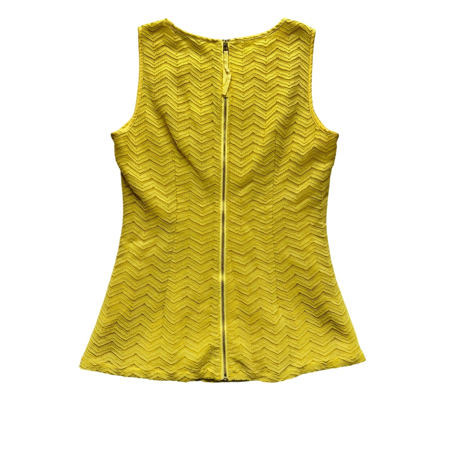 Chevron Textured Yellow Sleeveless Top By Banana Republic Size 0 #9302