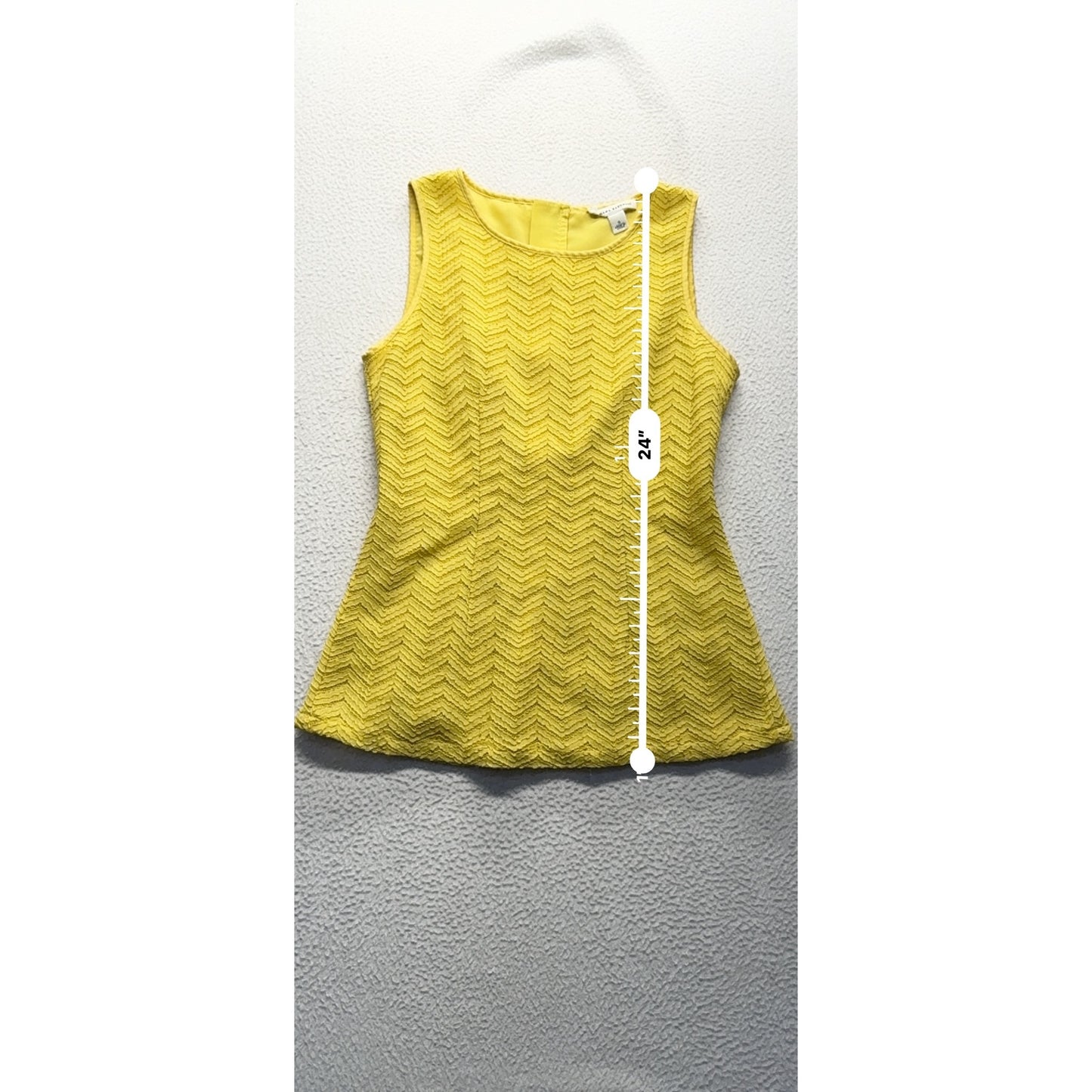 Chevron Textured Yellow Sleeveless Top By Banana Republic Size 0 #9302