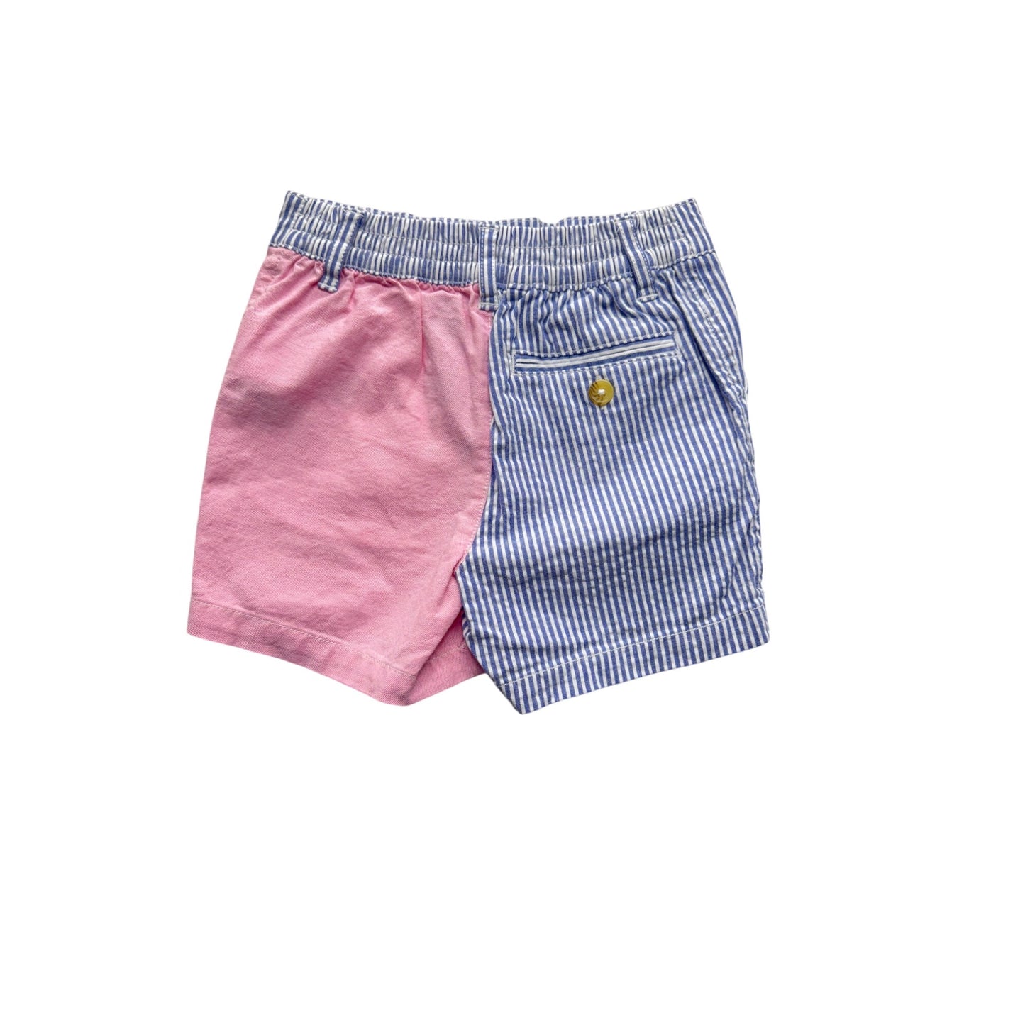 Ralph Lauren Baby Boys 12M Colorblock Shorts Cotton Striped & Solid Pink #7966