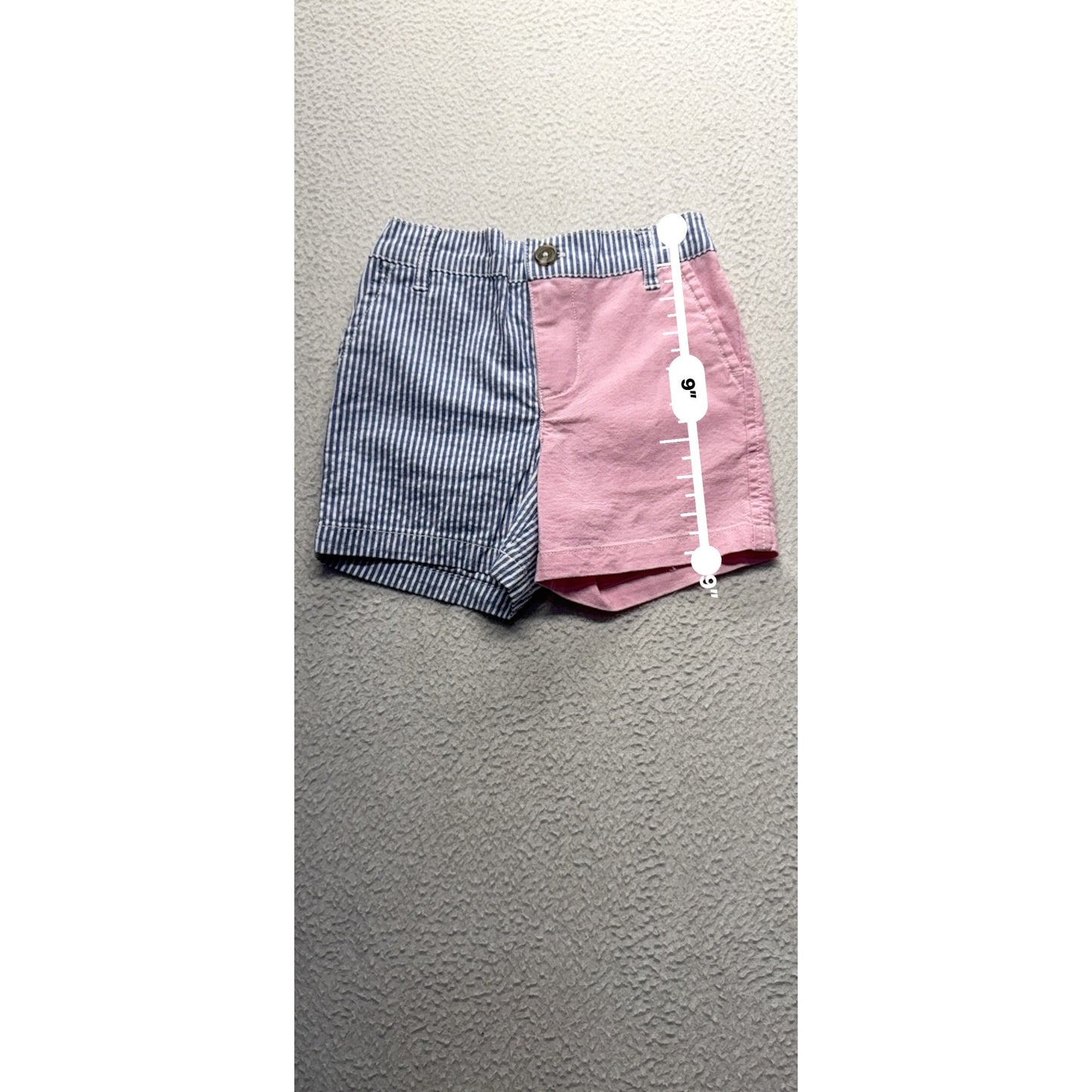 Ralph Lauren Baby Boys 12M Colorblock Shorts Cotton Striped & Solid Pink #7966