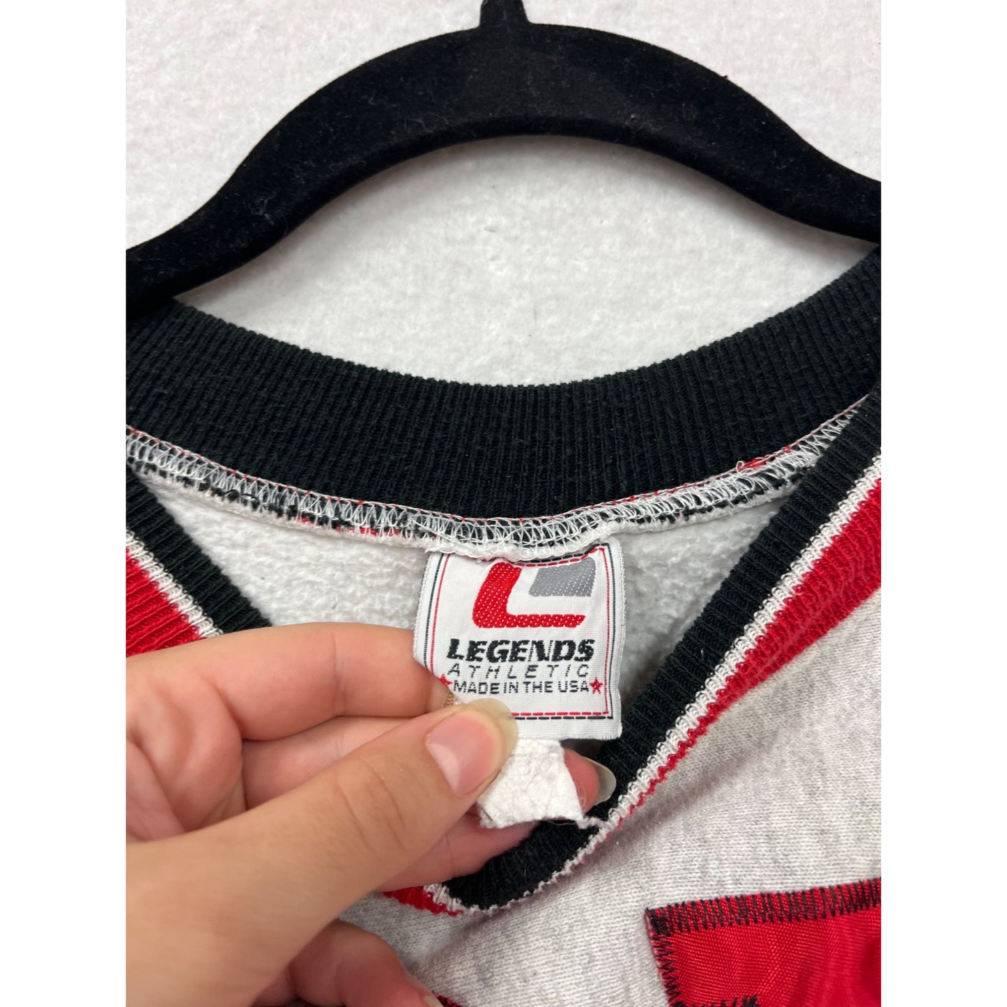 Vintage Legends Athletic Rebels Graphic Sweatshirt Red & Gray Crewneck #141A