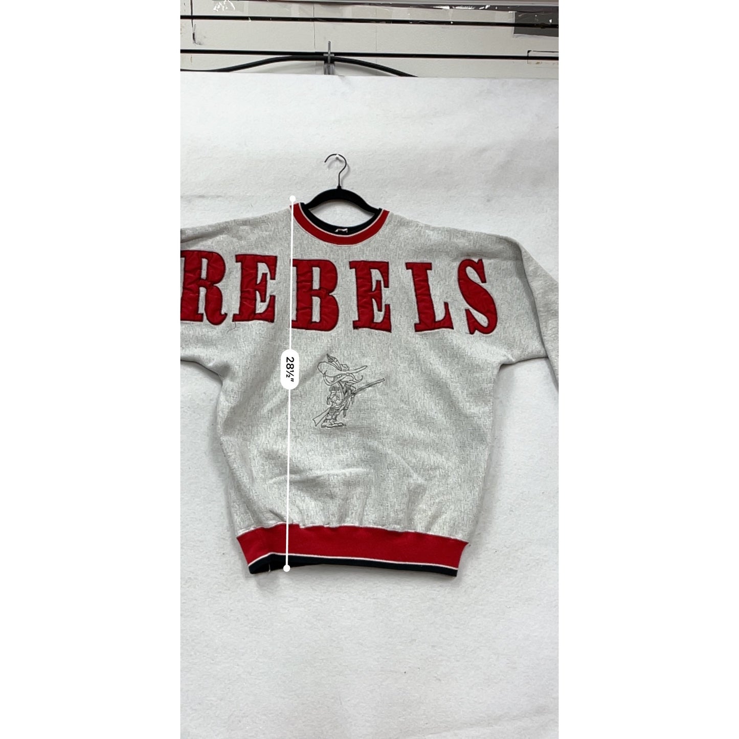 Vintage Legends Athletic Rebels Graphic Sweatshirt Red & Gray Crewneck #141A