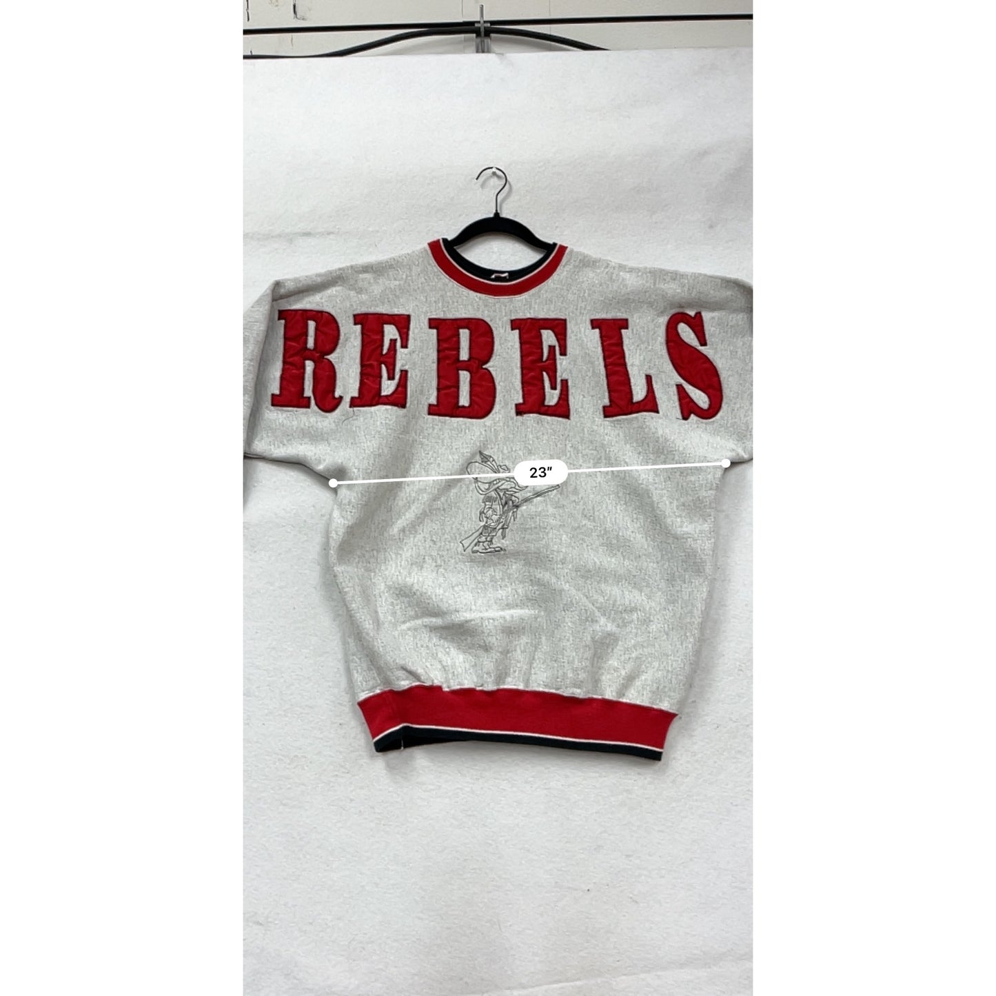 Vintage Legends Athletic Rebels Graphic Sweatshirt Red & Gray Crewneck #141A