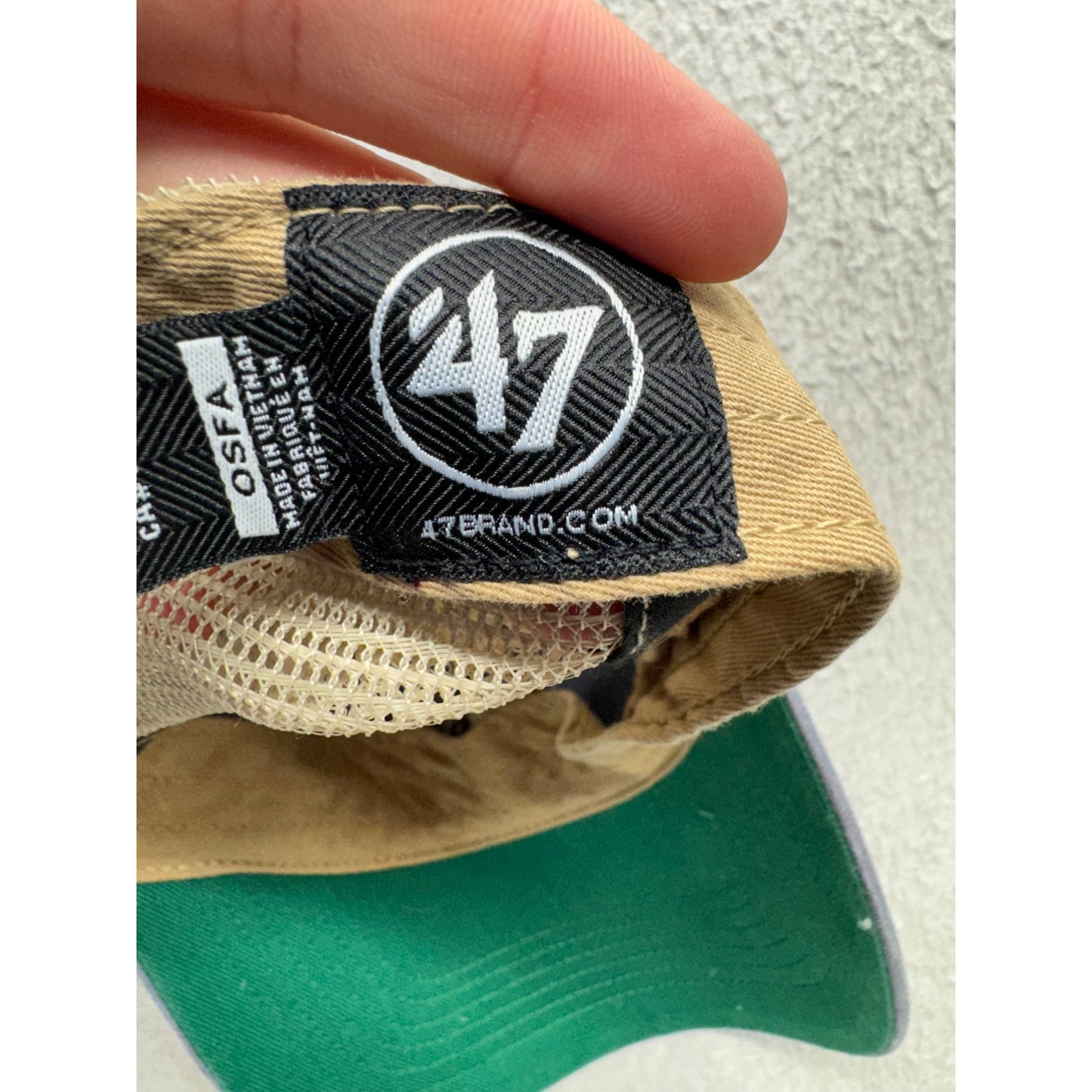 Brewers Adjustable Mesh Back Baseball Cap Gray & Beige Embroidered Logo #9786