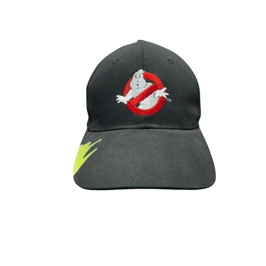 Ghostbusters Snapback Hat With Embroidered Logo & Neon Green Brim Detail #9762