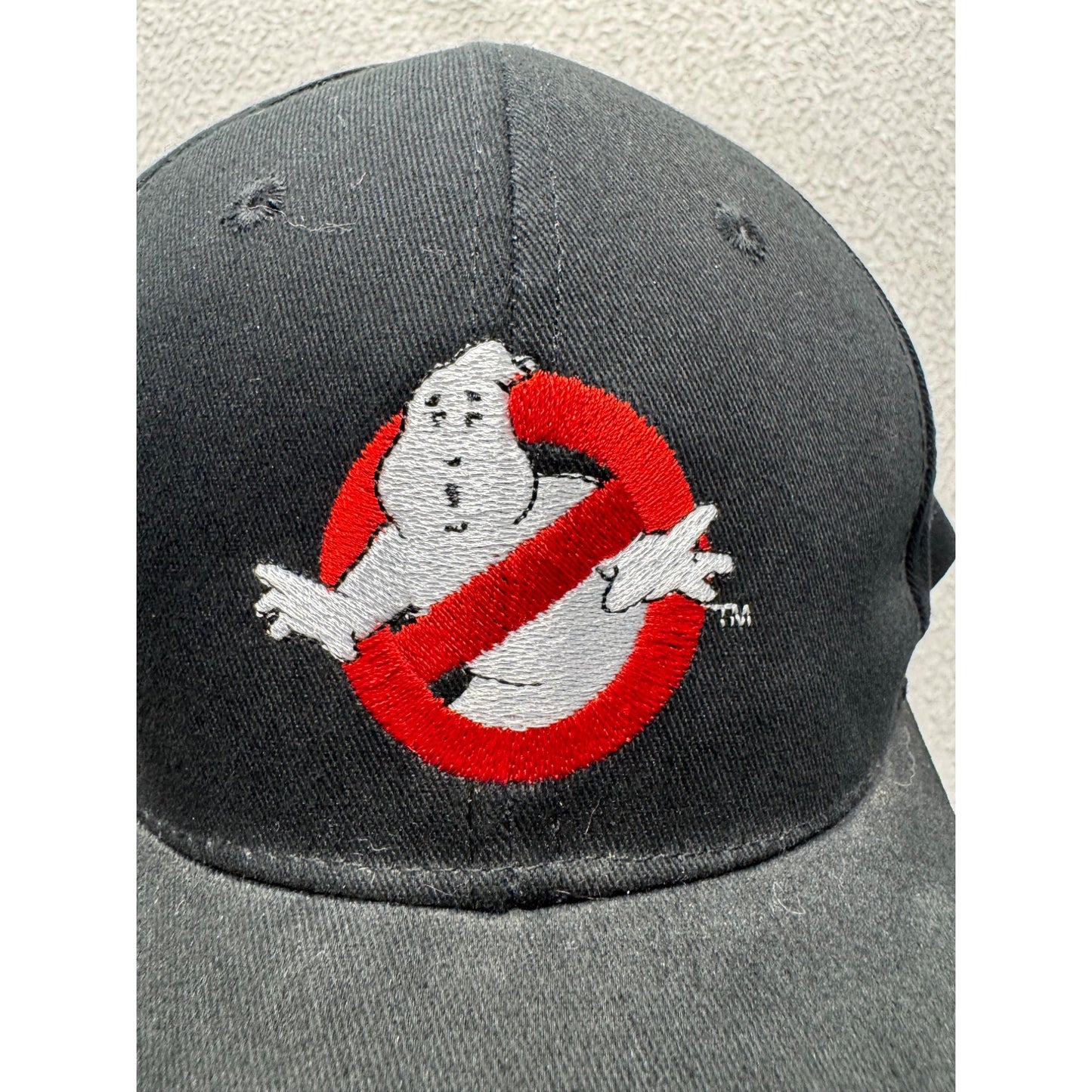 Ghostbusters Snapback Hat With Embroidered Logo & Neon Green Brim Detail #9762