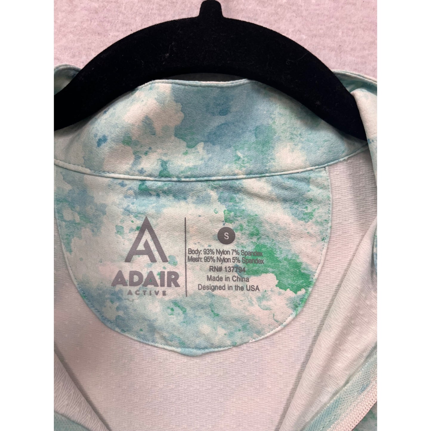 Adair Active S Long Sleeve Watercolor Half-Zip Pullover #8846