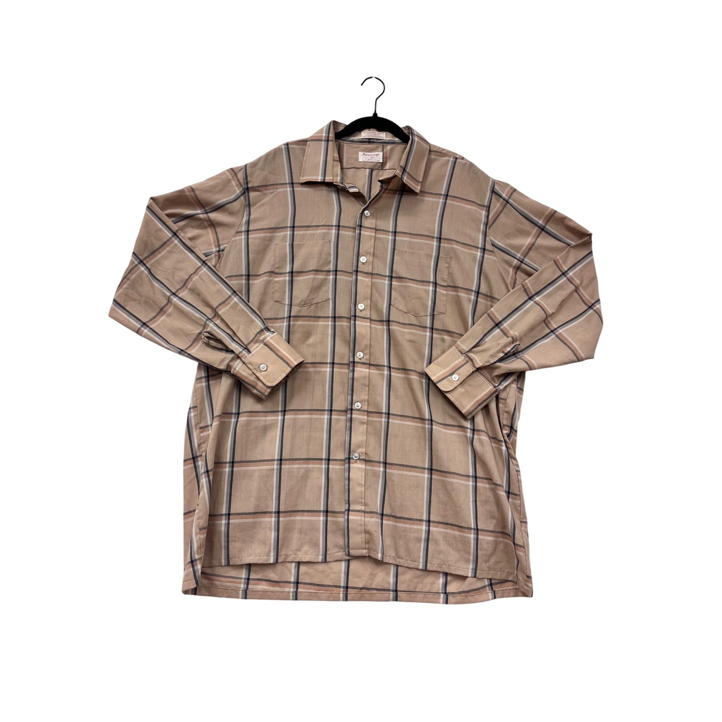 Vintage Sovereign 2XLT Plaid Button-Up Shirt #8435