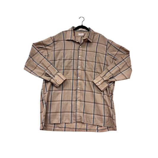 Vintage Sovereign 2XLT Plaid Button-Up Shirt #8435