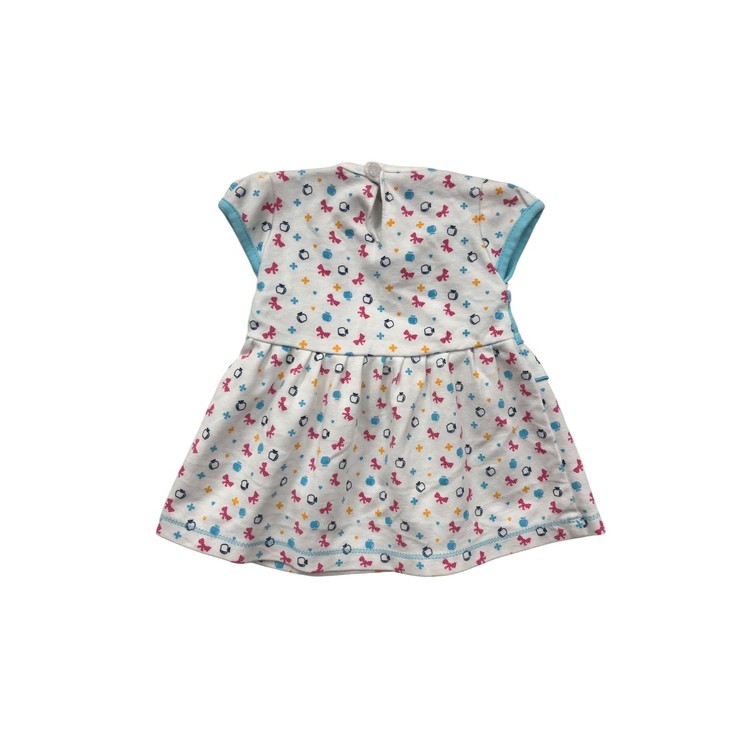 Baby Piu 3M Cotton Dress With Apple Embroidery #8604