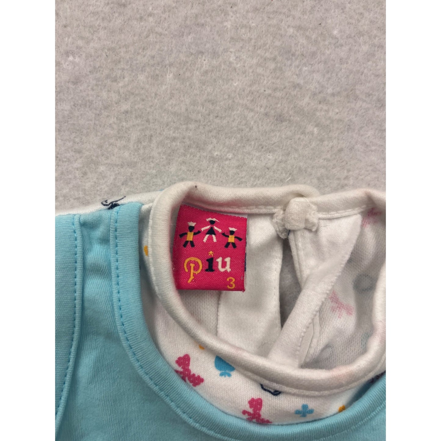 Baby Piu 3M Cotton Dress With Apple Embroidery #8604