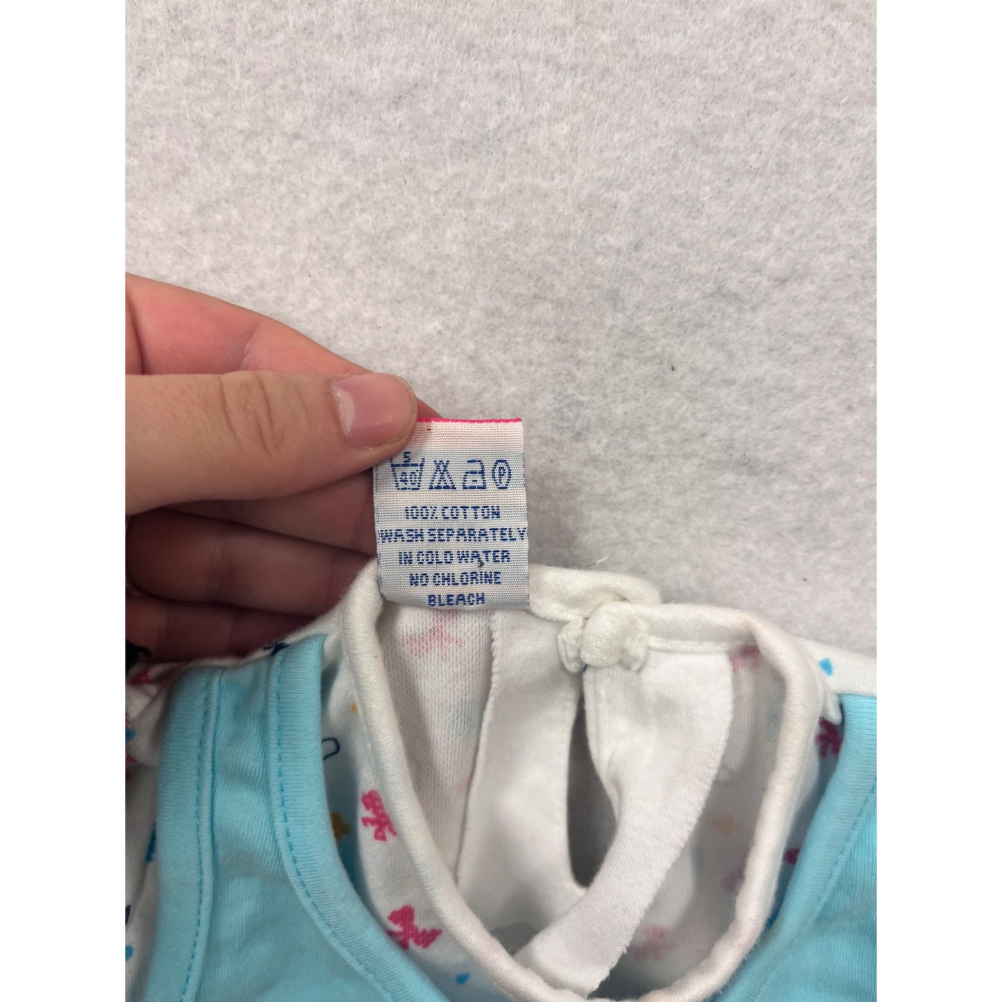 Baby Piu 3M Cotton Dress With Apple Embroidery #8604