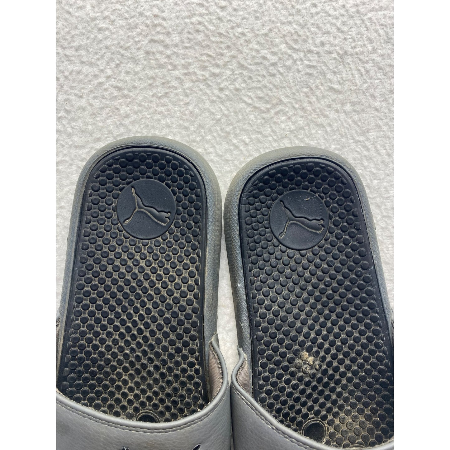 Kid Boy Grey Puma Slides #5449