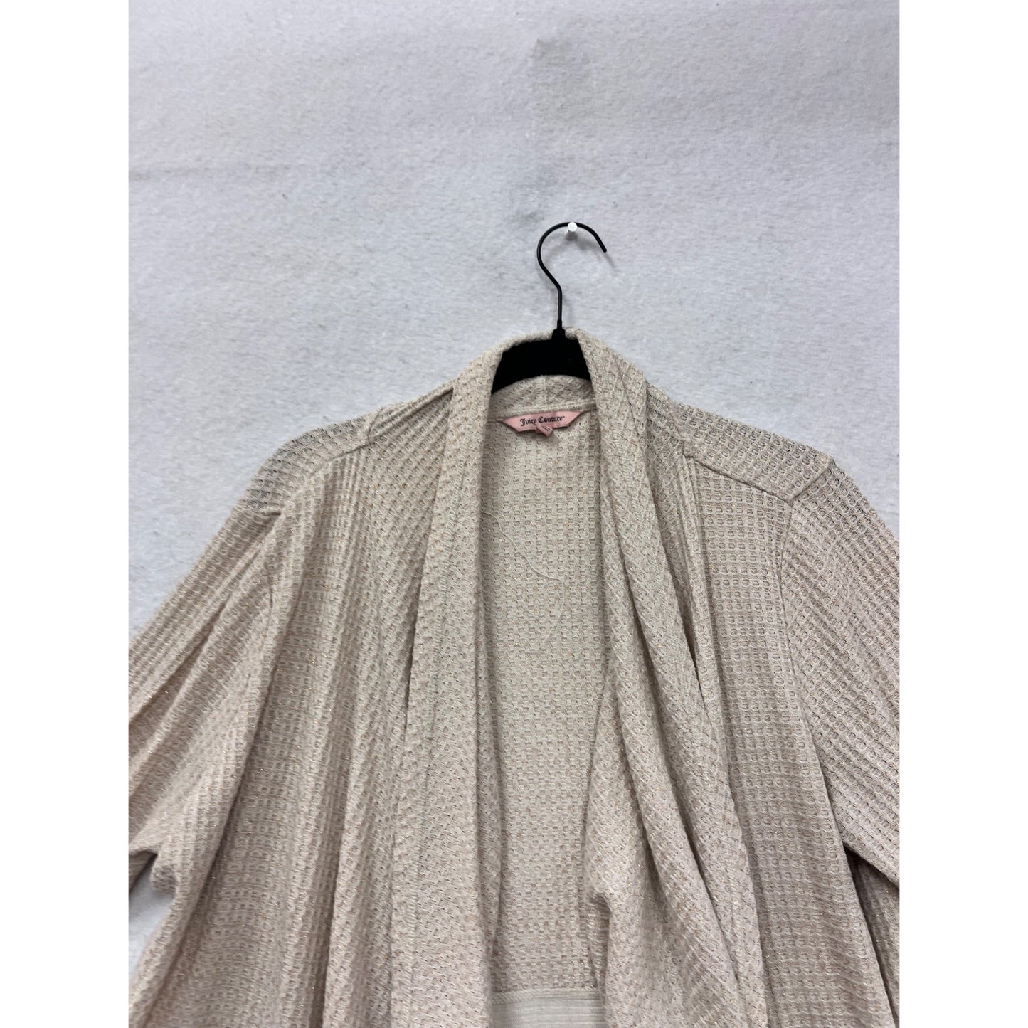 Juicy Couture Womens Beige Lightweight Open Front Cardigan XL #8240