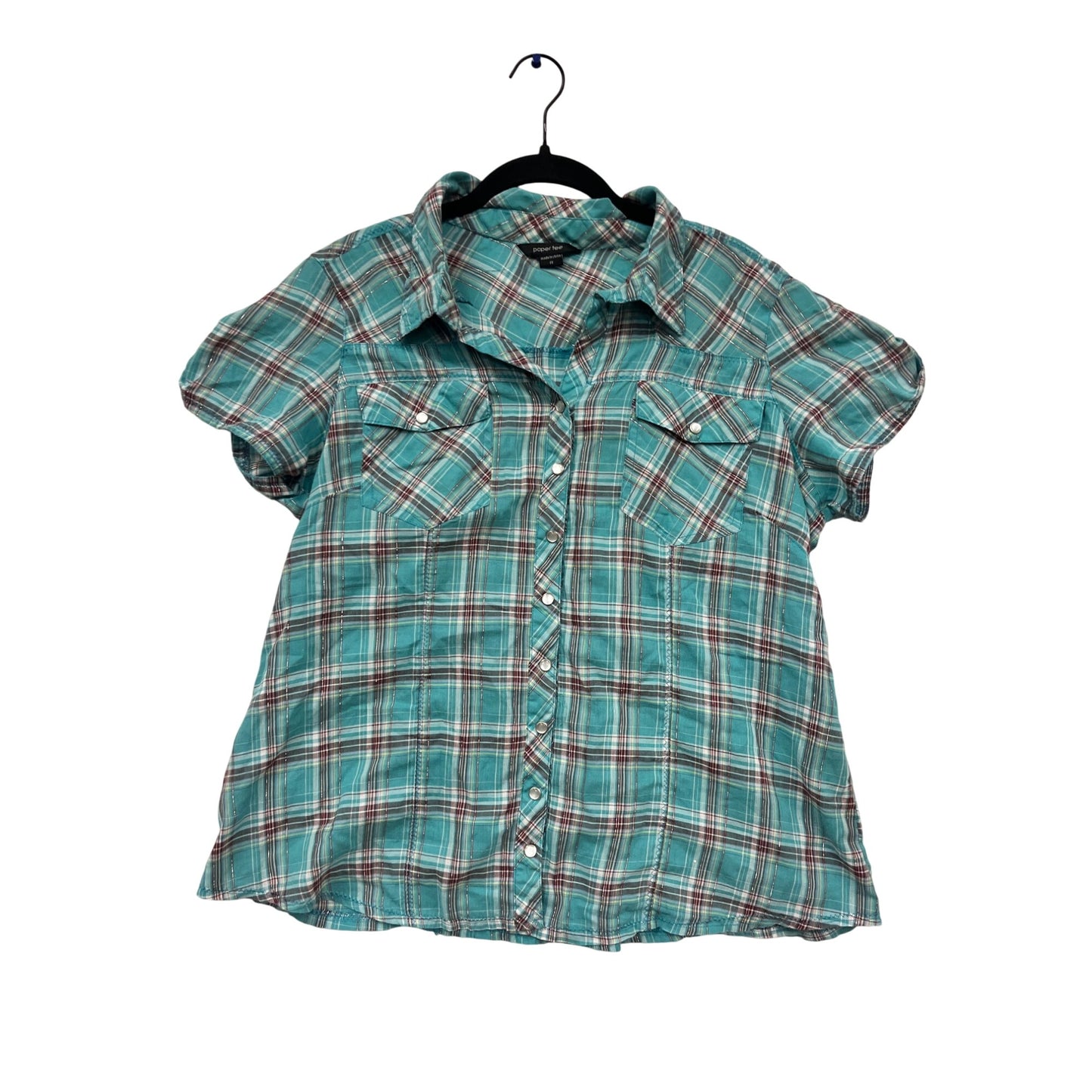 Paper Tee Plaid Button-Up Shirt 2X #497A