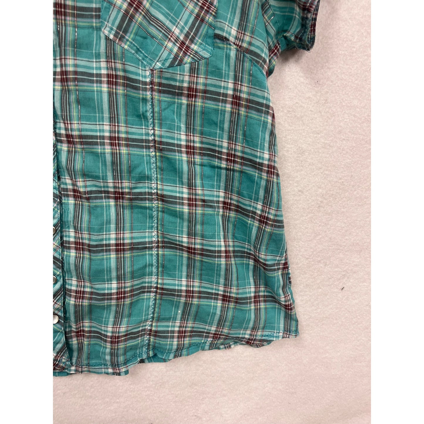 Paper Tee Plaid Button-Up Shirt 2X #497A