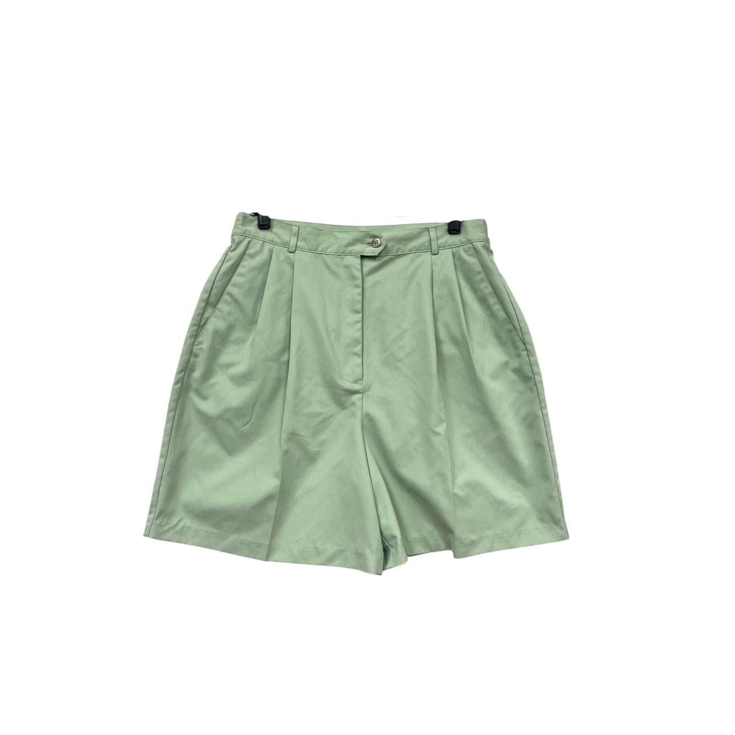 Izod Mint Green High-Waisted Pleated Shorts Size 12 #563A