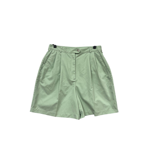 Izod Mint Green High-Waisted Pleated Shorts Size 12 #563A