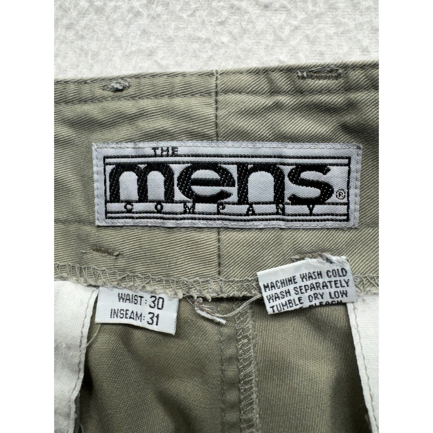 Vintage Mens Company Khaki Pleated Chino Trousers Waist 30 Inseam 31 #7952