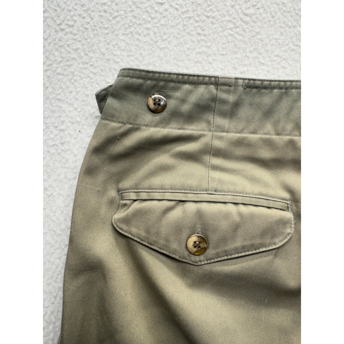 Vintage Mens Company Khaki Pleated Chino Trousers Waist 30 Inseam 31 #7952